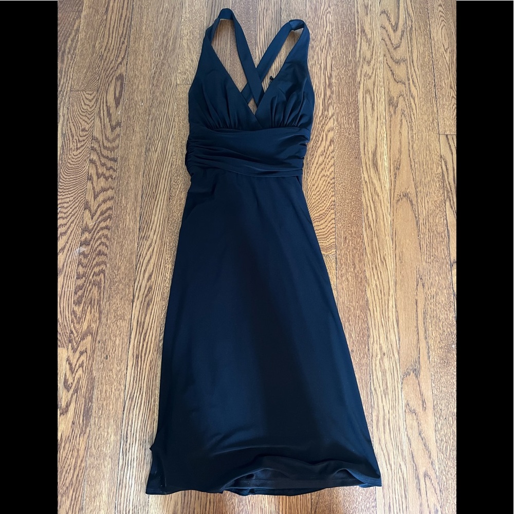 Laundry by Shelli Segal black midi dress